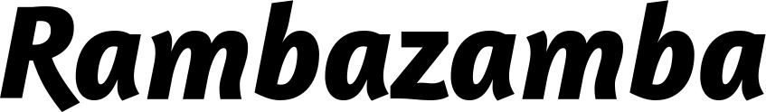 Vorschau des Bootsnamens "Rambazamba" als Schriftzug für "Bootsbeschriftung Kursiv 01"