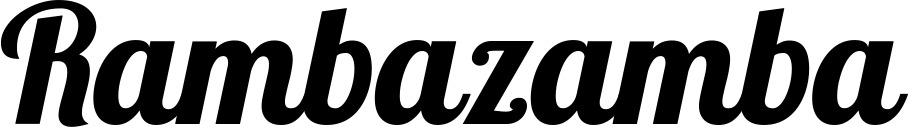 Vorschau des Bootsnamens "Rambazamba" als Schriftzug für "Bootsbeschriftung Neu 60"