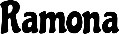 Vorschau des Bootsnamens "Ramona" als Schriftzug für "Bootsbeschriftung Neu 41"