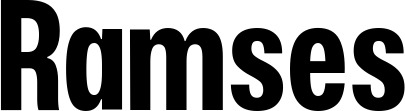 Vorschau des Bootsnamens "Ramses" als Schriftzug für "Bootsbeschriftung Fett 25"