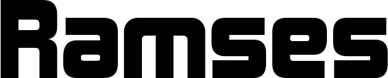 Vorschau des Bootsnamens "Ramses" als Schriftzug für "Bootsbeschriftung Neu 25"