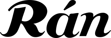 Vorschau des Bootsnamens "Rán" als Schriftzug für "Bootsbeschriftung Klassisch 26"