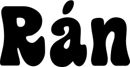 Vorschau des Bootsnamens "Rán" als Schriftzug für "Bootsbeschriftung Klassisch 16"