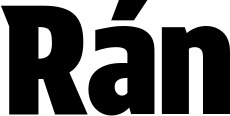 Vorschau des Bootsnamens "Rán" als Schriftzug für "Bootsbeschriftung Fett 33"