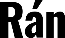 Vorschau des Bootsnamens "Rán" als Schriftzug für "Bootsbeschriftung Fett 29"