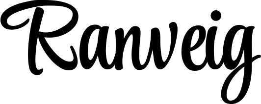 Vorschau des Bootsnamens "Ranveig" als Schriftzug für "Bootsbeschriftung Klassisch 101"