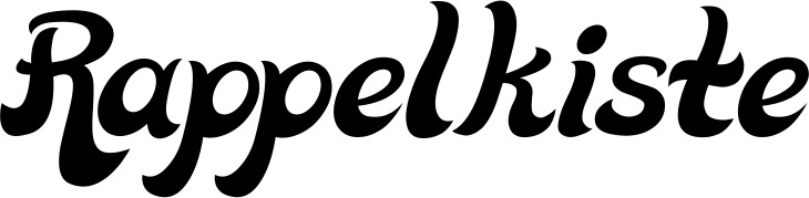 Vorschau des Bootsnamens "Rappelkiste" als Schriftzug für "Bootsbeschriftung Klassisch 33"