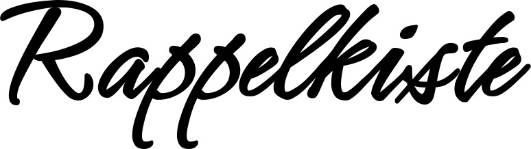 Vorschau des Bootsnamens "Rappelkiste" als Schriftzug für "Bootsbeschriftung Klassisch 71"