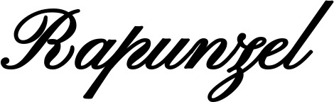 Vorschau des Bootsnamens "Rapunzel" als Schriftzug für "Bootsbeschriftung Klassisch 107"