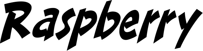 Vorschau des Bootsnamens "Raspberry" als Schriftzug für "Bootsbeschriftung Klassisch 31"