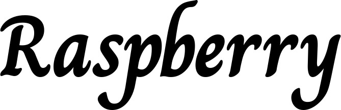 Vorschau des Bootsnamens "Raspberry" als Schriftzug für "Bootsbeschriftung Klassisch 51"