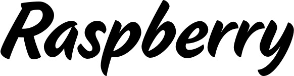 Vorschau des Bootsnamens "Raspberry" als Schriftzug für "Bootsbeschriftung Klassisch 19"