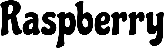 Vorschau des Bootsnamens "Raspberry" als Schriftzug für "Bootsbeschriftung Neu 41"