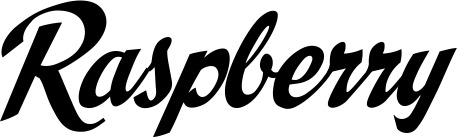 Vorschau des Bootsnamens "Raspberry" als Schriftzug für "Bootsbeschriftung Klassisch 29"