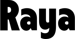 Vorschau des Bootsnamens "Raya" als Schriftzug für "Bootsbeschriftung Fett 24"