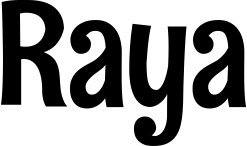 Vorschau des Bootsnamens "Raya" als Schriftzug für "Bootsbeschriftung Neu 68"