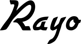 Vorschau des Bootsnamens "Rayo" als Schriftzug für "Bootsbeschriftung Klassisch 66"