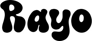 Vorschau des Bootsnamens "Rayo" als Schriftzug für "Bootsbeschriftung Neu 62"