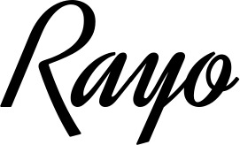 Vorschau des Bootsnamens "Rayo" als Schriftzug für "Bootsbeschriftung Klassisch 44"