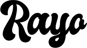 Vorschau des Bootsnamens "Rayo" als Schriftzug für "Bootsbeschriftung Klassisch 41"