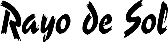 Vorschau des Bootsnamens "Rayo de Sol" als Schriftzug für "Bootsbeschriftung Neu 10"