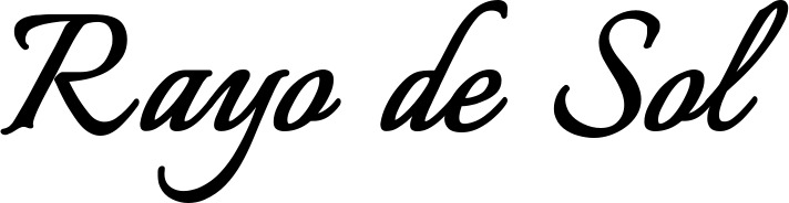 Vorschau des Bootsnamens "Rayo de Sol" als Schriftzug für "Bootsbeschriftung Klassisch 58"