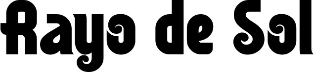 Vorschau des Bootsnamens "Rayo de Sol" als Schriftzug für "Bootsbeschriftung Neu 32"