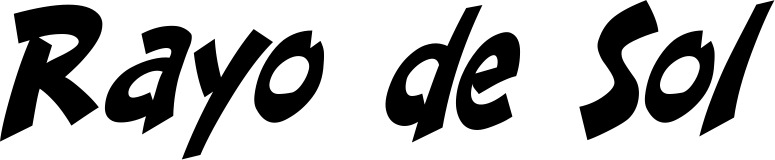 Vorschau des Bootsnamens "Rayo de Sol" als Schriftzug für "Bootsbeschriftung Klassisch 31"