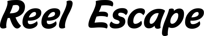 Vorschau des Bootsnamens "Reel Escape" als Schriftzug für "Bootsbeschriftung Klassisch 14"
