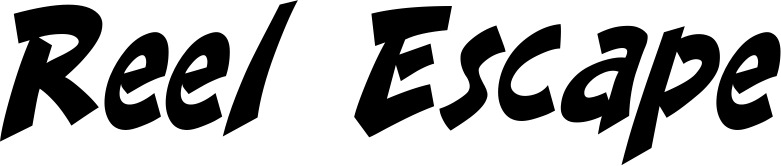 Vorschau des Bootsnamens "Reel Escape" als Schriftzug für "Bootsbeschriftung Klassisch 31"