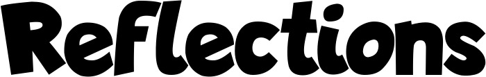Vorschau des Bootsnamens "Reflections" als Schriftzug für "Bootsbeschriftung Neu 48"