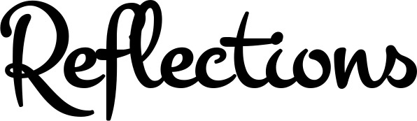 Vorschau des Bootsnamens "Reflections" als Schriftzug für "Style Klassisch 81"