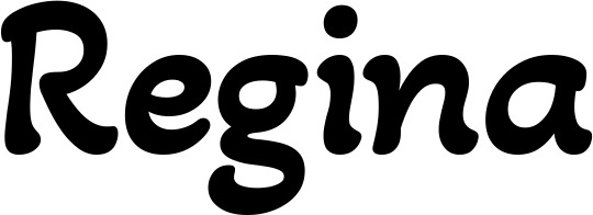 Vorschau des Bootsnamens "Regina" als Schriftzug für "Bootsbeschriftung Klassisch 103"