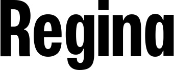 Vorschau des Bootsnamens "Regina" als Schriftzug für "Bootsbeschriftung Fett 25"