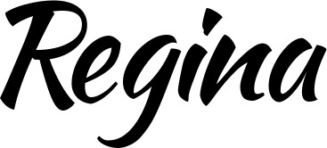 Vorschau des Bootsnamens "Regina" als Schriftzug für "Bootsbeschriftung Klassisch 73"