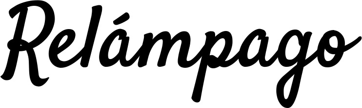 Vorschau des Bootsnamens "Relámpago" als Schriftzug für "Bootsbeschriftung Klassisch 96"