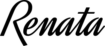 Vorschau des Bootsnamens "Renata" als Schriftzug für "Bootsbeschriftung Klassisch 44"