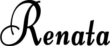 Vorschau des Bootsnamens "Renata" als Schriftzug für "Bootsbeschriftung Klassisch 76"
