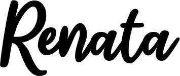 Vorschau des Bootsnamens "Renata" als Schriftzug für "Bootsbeschriftung Klassisch 74"