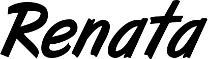 Vorschau des Bootsnamens "Renata" als Schriftzug für "Bootsbeschriftung Klassisch 38"