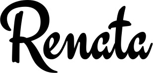 Vorschau des Bootsnamens "Renata" als Schriftzug für "Bootsbeschriftung Klassisch 63"