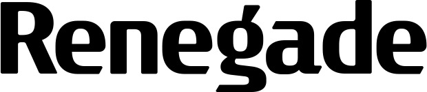 Vorschau des Bootsnamens "Renegade" als Schriftzug für "Bootsbeschriftung Fett 22"