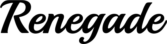 Vorschau des Bootsnamens "Renegade" als Schriftzug für "Bootsbeschriftung Klassisch 86"