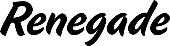 Vorschau des Bootsnamens "Renegade" als Schriftzug für "Bootsbeschriftung Klassisch 19"