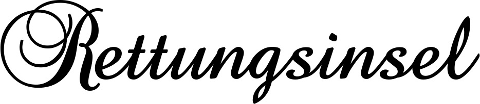 Vorschau des Bootsnamens "Rettungsinsel" als Schriftzug für "Bootsbeschriftung Klassisch 02-A"
