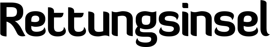 Vorschau des Bootsnamens "Rettungsinsel" als Schriftzug für "Bootsbeschriftung Normal 06"