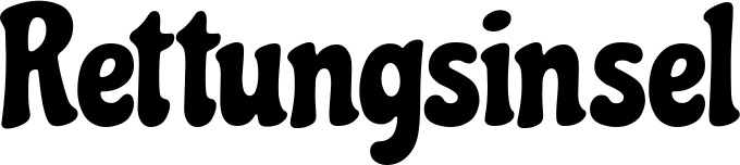 Vorschau des Bootsnamens "Rettungsinsel" als Schriftzug für "Bootsbeschriftung Klassisch 53"