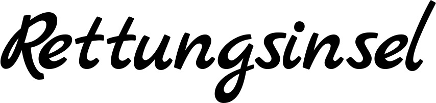 Vorschau des Bootsnamens "Rettungsinsel" als Schriftzug für "Bootsbeschriftung Klassisch 45"