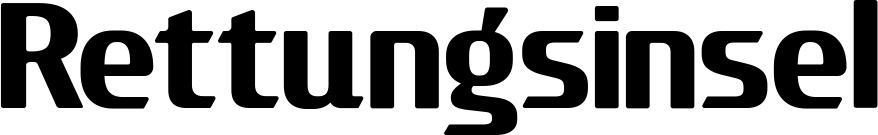 Vorschau des Bootsnamens "Rettungsinsel" als Schriftzug für "Bootsbeschriftung Fett 22"