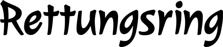 Vorschau des Bootsnamens "Rettungsring" als Schriftzug für "Bootsbeschriftung Klassisch 72"